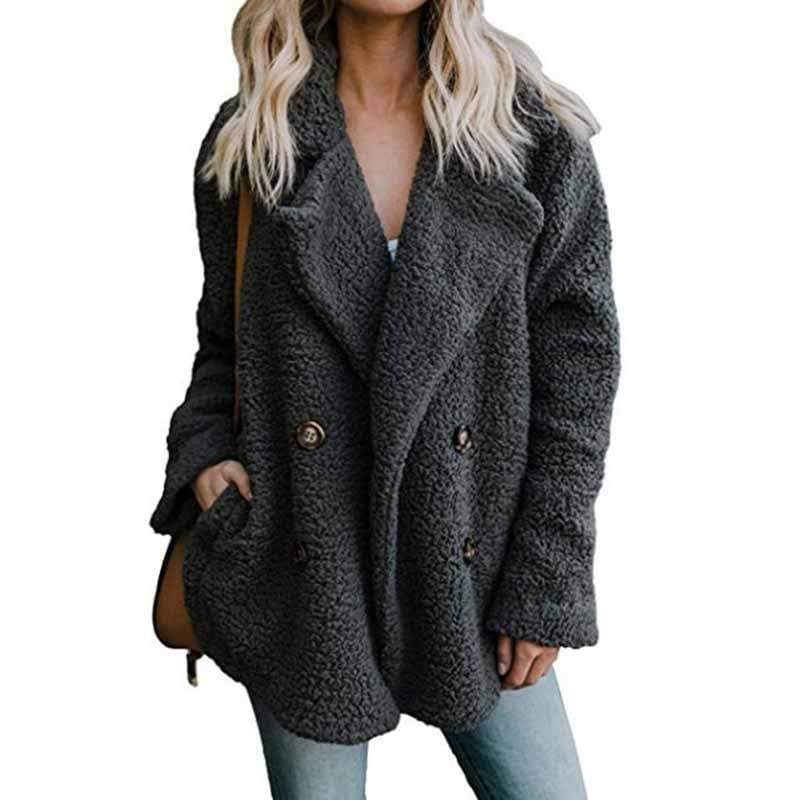 Buttoned Coat Casual Quilted for Women