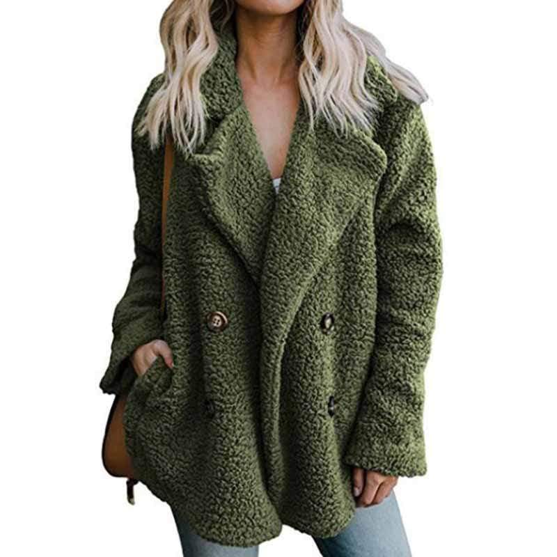 Buttoned Coat Casual Quilted for Women