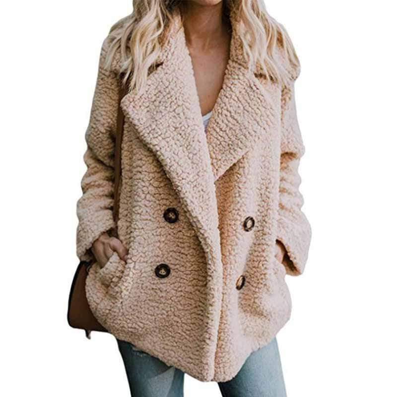 Buttoned Coat Casual Quilted for Women