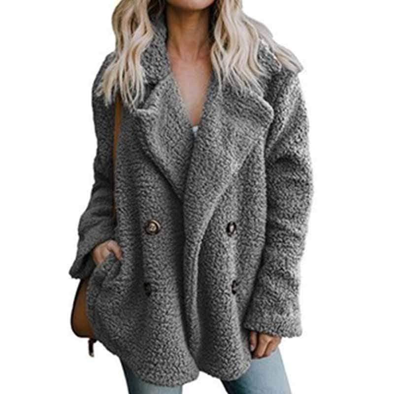 Buttoned Coat Casual Quilted for Women