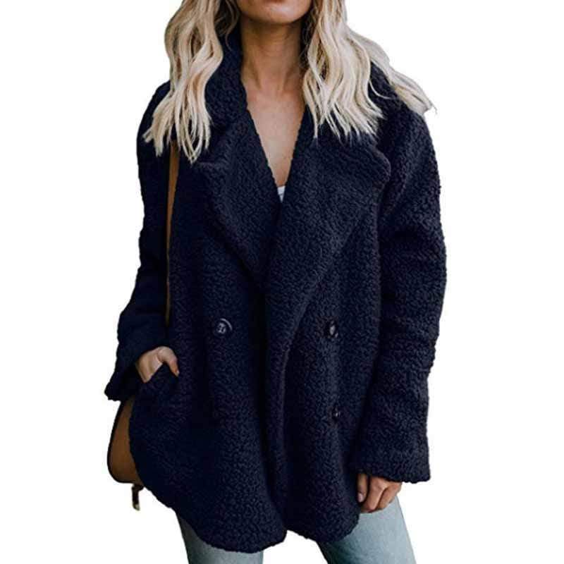 Buttoned Coat Casual Quilted for Women