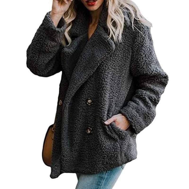 Buttoned Coat Casual Quilted for Women