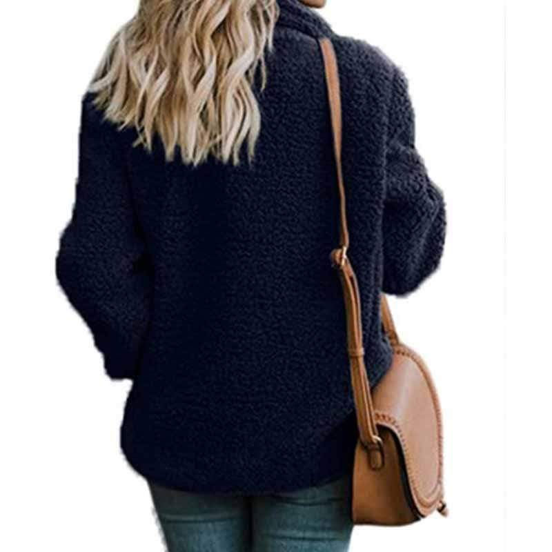 Buttoned Coat Casual Quilted for Women