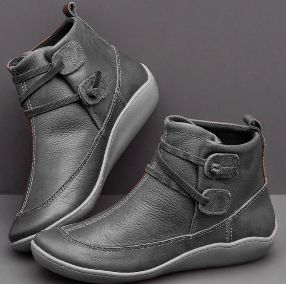 Soft Leather Ankle Boots For Leisure