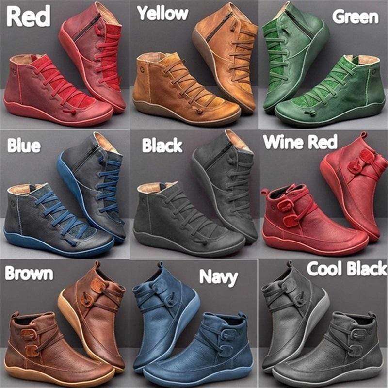 Soft Leather Ankle Boots For Leisure