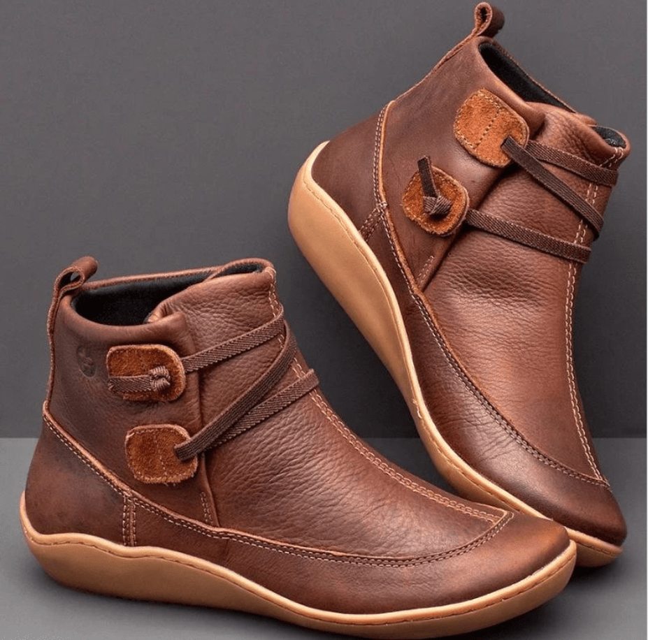 Soft Leather Ankle Boots For Leisure