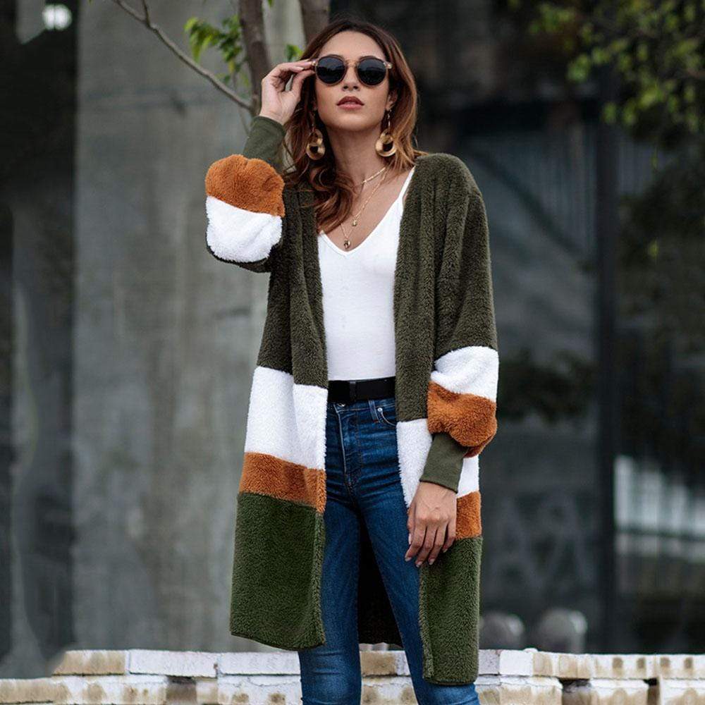 Multi Colors Coat Long Sleeve for Women